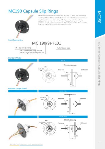 Capsule slip ring MC190 series