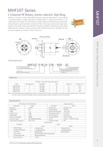 High-speed slip ring MHF107 series