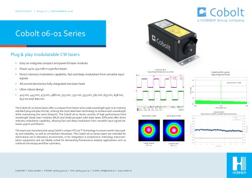 Cobolt 06-01 Series lasers