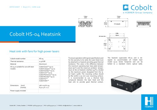 HS-04 Laser Head Heatsink (with fan)