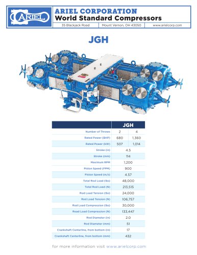 JGH Reciprocating Gas Compressors