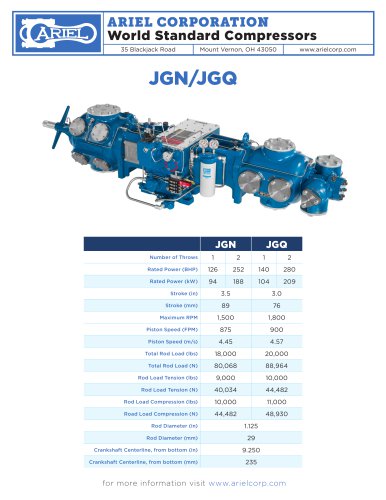 JGN & JGQ Reciprocating Gas Compressors