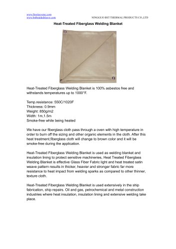 BSTFLEX Heat-Treated Fiberglass Welding Blanket