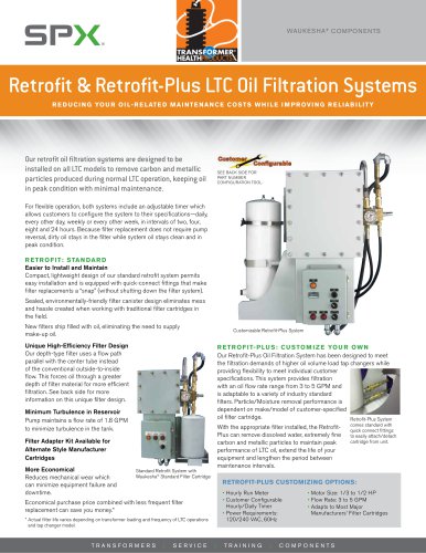 Retrofit & Retrofit-Plus LTC Oil Filtration Systems Brochure