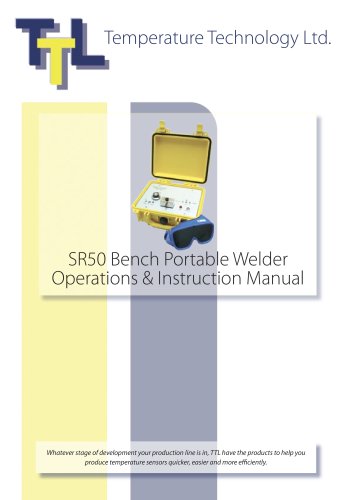 SR50 Bench Portable Welder Operations & Instruction Manual