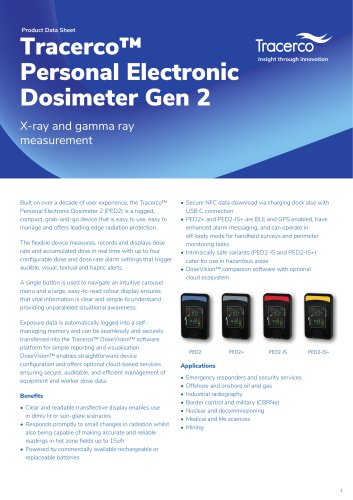 Tracerco™ Personal Electronic Dosimeter Gen 2