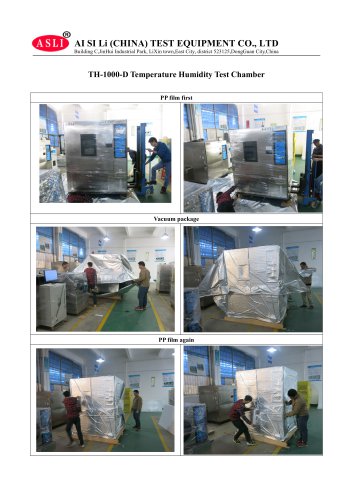 ASLI Brand 1000L Programmable Temperature Humidity Test Chamber Packing