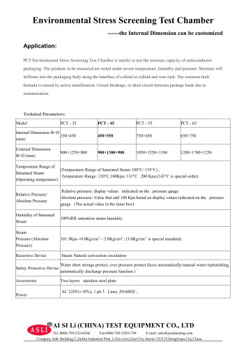environmental stress screening test chamber / high-pressure / aging / environmental PCT-45