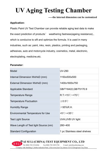 environmental test chamber / photostability / solar simulation / UV light aging UV-Volume