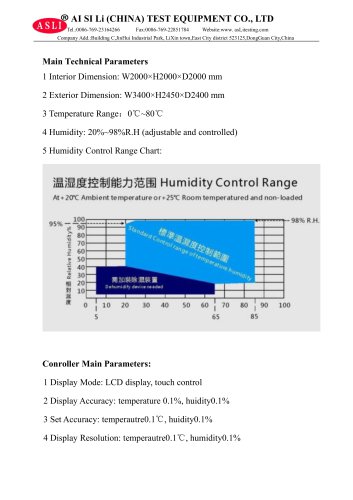 humidity and temperature test chamber / aging / constant climate / with temperature and climatic control THR-8000-B