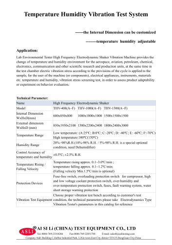 humidity and temperature test chamber / vibration and shock / environmental / thermal  THV-512-F