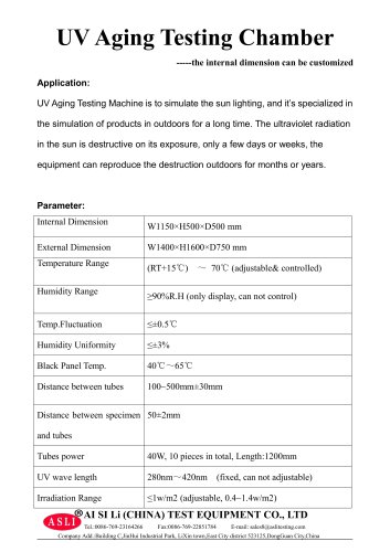 photostability test chamber / climatic / UV light aging / illumination  UV-290