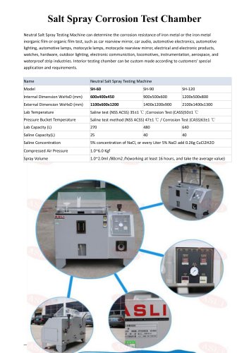 salt spray test cabinet / Kesternich corrosion / salt spray corrosion / environmental SH-60