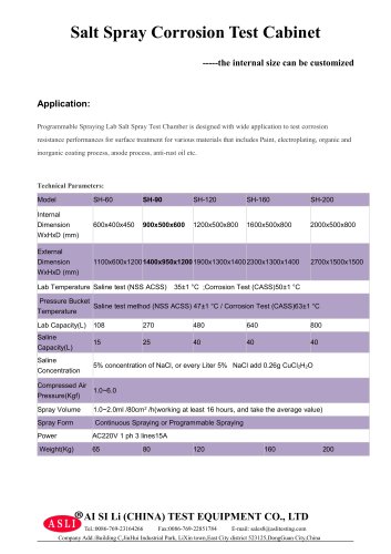 salt spray test cabinet / salt spray corrosion / cyclic corrosion  SH-90