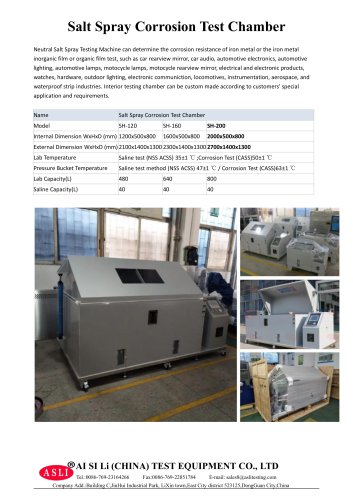 salt spray test cabinet / salt spray corrosion / environmental / for the aeronautical industry SH-200