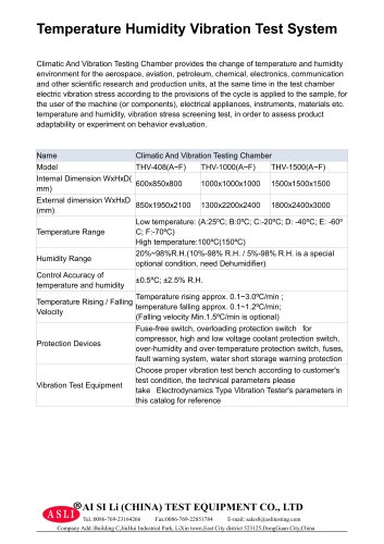 temperature test machine / impact / shock / stability THV-Volume