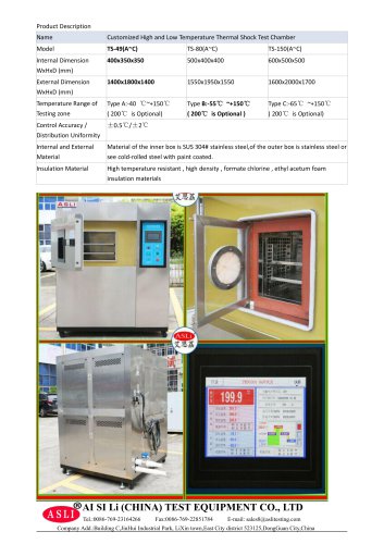 thermal shock test chamber / environmental / cooling / accelerated  TS-49-B