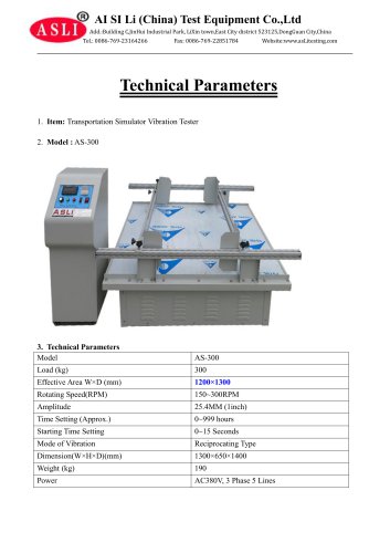 Transportation Simulator/ Vibration Tester