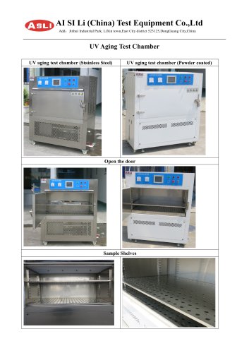 UV resistant Climate testing chamber