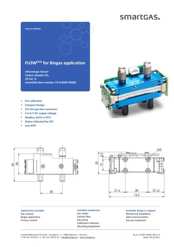 Carbon dioxide CO2 50 Vol.-% biogas