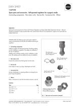 Spare parts and accessories · Self-operated regulators for cryogenic media