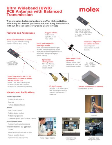 Ultra Wideband (UWB) PCB Antenna with Balanced Transmission