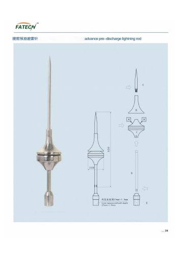 FATECH Lightning rod catalogue for outdoor protection