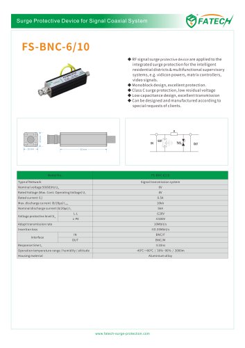 FATECH surge arrester FS-BNC for signal system protection