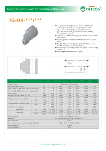 FATECH surge arrester FS-DR series for signal system protection