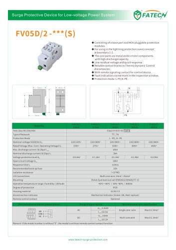 FATECH surge arrester FV05D/2-275 for terminal device protection