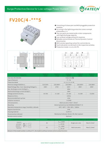 FATECH surge arrester FV20C/4-385 for ac power supply