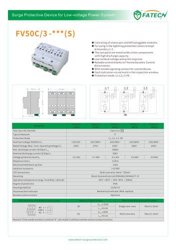 FATECH surge arrester FV50C/3-275 for power supply