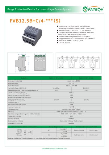 FATECH surge arrester FVB12.5B+C/4-275 for ac power supply