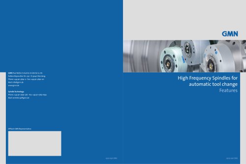 GMN High Frequency Spindles Catalogue