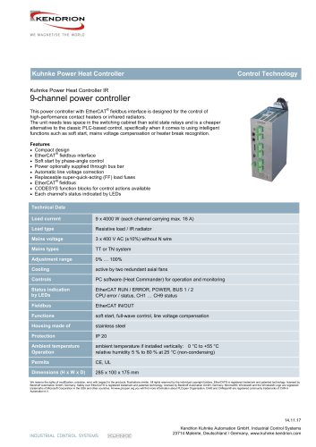 Kuhnke Power Heat Controller, infrared