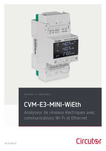 CVM-E3-MINI, Analyseur de réseaux électriques avec communications Wi-Fi et Ethernet