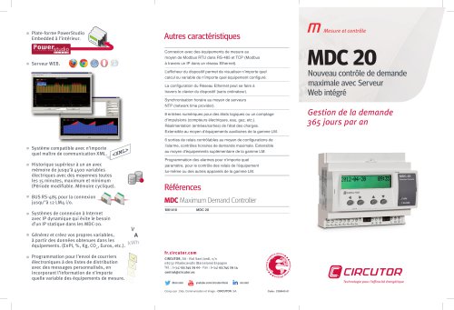 MDC 20, Nouveau contrôle de demande maximale