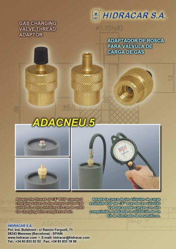 Charging valve thread adaptor