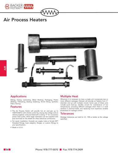 Air process heater