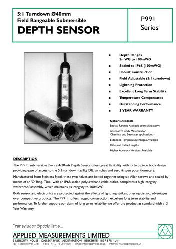 Depth/Level Transmitter 