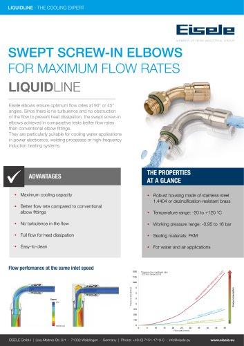 LIQUIDLINE Swept screw-in elbow