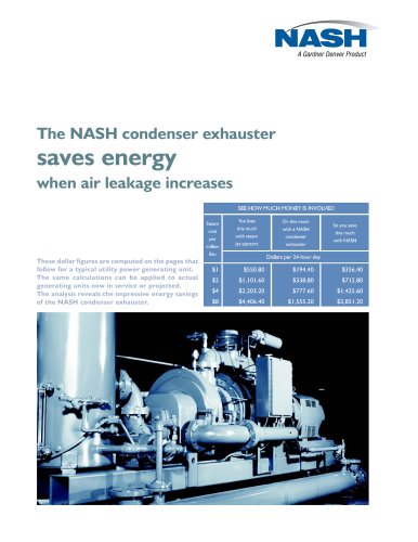 NASH Condenser Exhauster Saves Energy