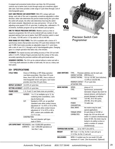 324C Precision Switch Cam programmer