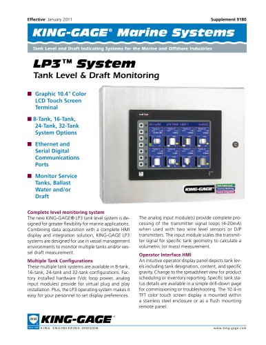 KING-GAGE® LP3 Tank Level Draft Monitoring