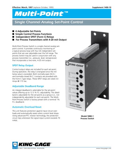 KING-GAGE® Model 5880 Multi-Point Single-Channel Set Point Control