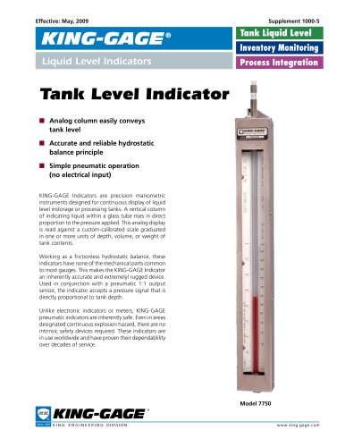 KING-GAGE® Model 7750 Tank Level Indicator