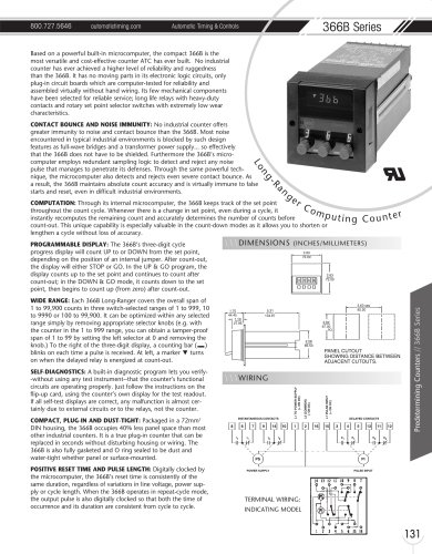 Marsh Bellofram Automatic Timing & Controls 366B Series Long-Ranger Computing Counter