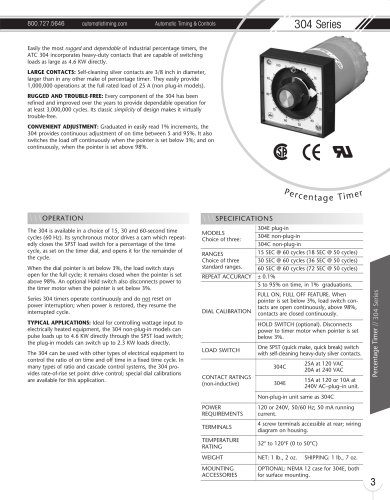 Marsh Bellofram Automatic Timing & Controls Division 304 Series Industrial Percentage Timer 