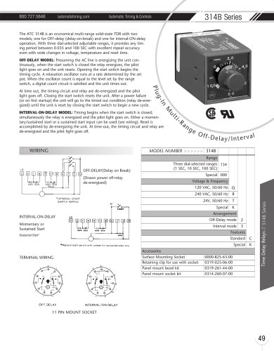 Marsh Bellofram Automatic Timing & Controls Division 314B Series Multi-Stage Solid-State TDR