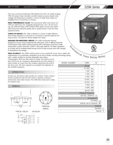 Marsh Bellofram Automatic Timing & Controls Division 329A Series Economical Time Delay Relay